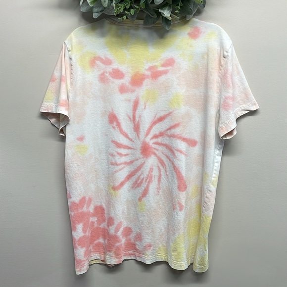 PINK Victoria's Secret Short Sleeve Pocket Campus Tee Tie Dye L - Picture 2 of 12